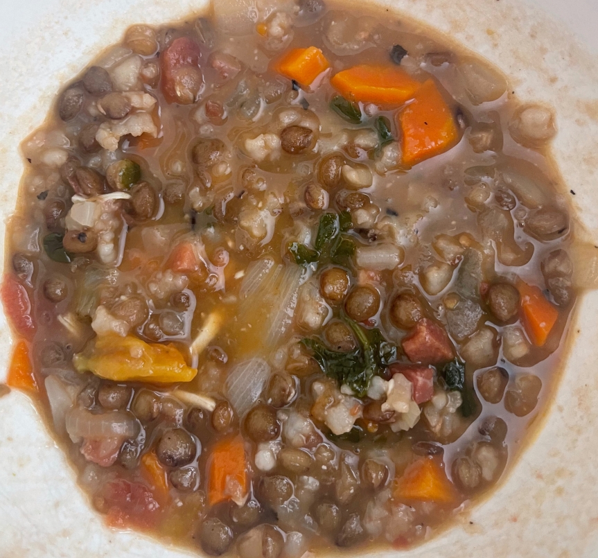 Lentil Soup with Grains & Greens
